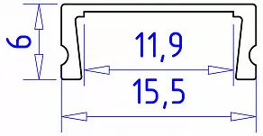 Профиль накладной Ambrella Light GP GP1700BK/BK