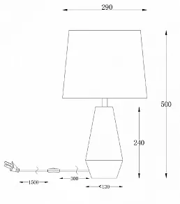Настольная лампа декоративная Maytoni Calvin Table Z181-TL-01-B