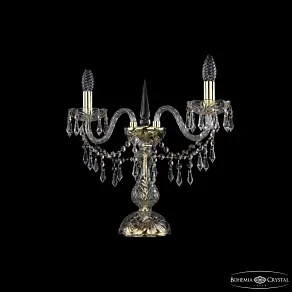 Настольная лампа декоративная Bohemia Ivele Crystal 1403 1403L/2/141-39 G