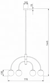 Люстра на штанге Eurosvet Cenacolo 30179/4 черный