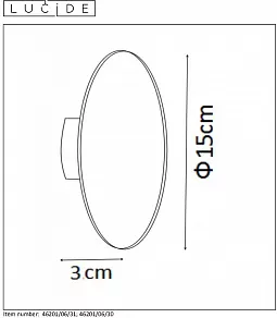 Накладной светильник Lucide Eklyps Led 46201/06/31