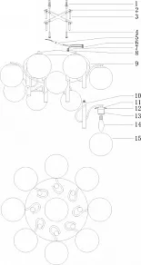 Потолочная люстра Moderli Circle V1153-9C