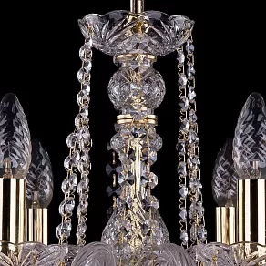 Подвесная люстра Bohemia Ivele Crystal 1402 1402/6/160/G/Leafs