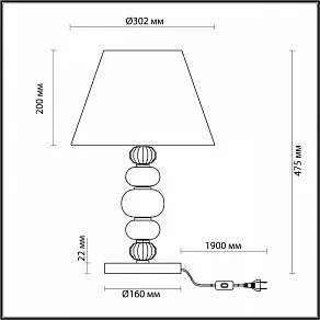 Настольная лампа декоративная Odeon Light Sochi 4896/1T