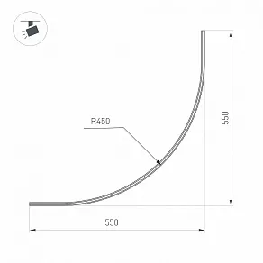 Трек накладной Arlight MAG-MICROCOSM 043248