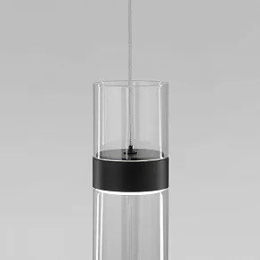 Подвесной светильник Eurosvet Lumen 50244/1 LED черный/прозрачный