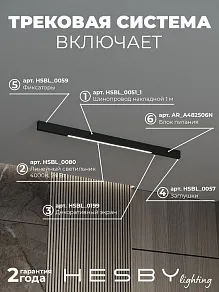 Комплект трековый Hesby Lighting ElDeko HSBL_kompl_E001_NI1B4K