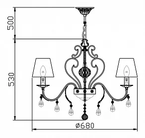 Подвесная люстра Maytoni Sonata ARM335-07-W