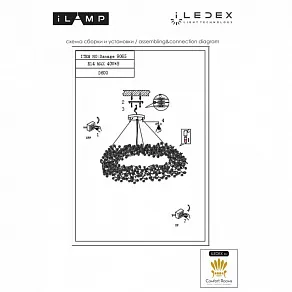 Подвесная люстра iLamp Savage 9065-D600 GD