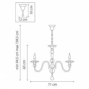 Подвесная люстра Osgona Azzurro 699104