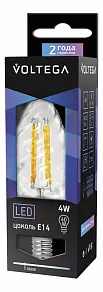 Лампа светодиодная Voltega Candel E14 4Вт 2800K 4672