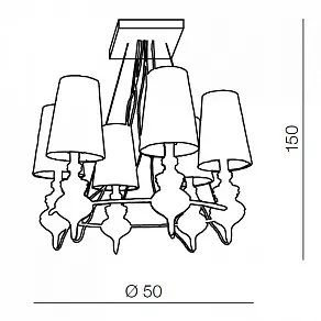 Подвесная люстра Azzardo Baroco 6 pendant AZ1379