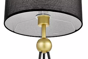Настольная лампа декоративная LUMINA DECO Belforte LDT 5527 GD+BK