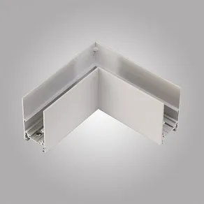 Соединитель угловой внешний для треков накладных AM-Group  MAGNET AM401 LL-20B 90° горизонтальный WH