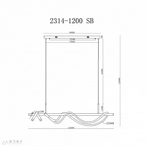 Светильник на штанге iLedex Cross 2313-1200 SB