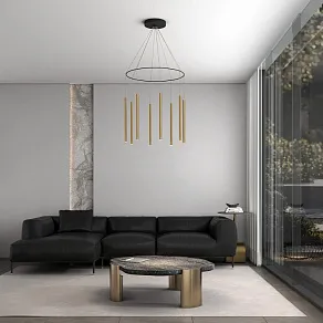 Подвесная люстра Eurosvet  301101 LED латунь