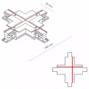 Соединитель X-образный для треков Nowodvorski Ctls Power 8678