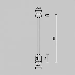 Основание на штанге Maytoni Accessories for tracks Flarity TRA158C-IPC1-PT
