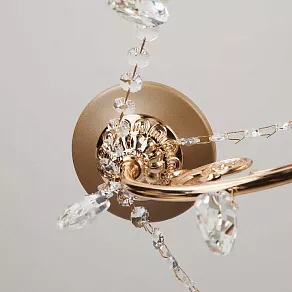 Подвесная люстра Eurosvet 10079 10079/5 золото/прозрачный хрусталь Strotskis