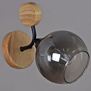 Бра Reluce 6780 06780-0.2-01 BK+WOOD