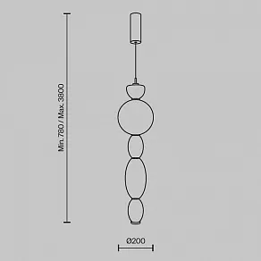 Подвесной светильник Maytoni Adore MOD297PL-L17BS3K
