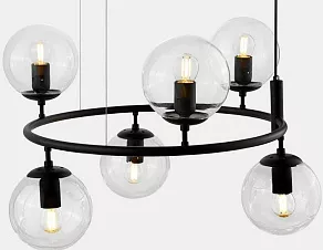 Подвесная люстра LUMINA DECO Ceredo LDP 6034-6 RND BK