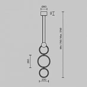 Подвесной светильник Maytoni Link MOD357PL-L20BS3K