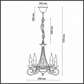 Подвесная люстра Odeon Light Sandia 1425/5