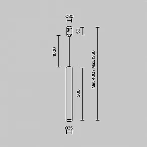 Подвесной светильник Maytoni Focus Led TR155-1-5W4K-PT