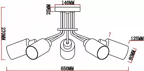 Потолочная люстра MyFar Linda MR1860-5C
