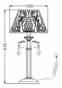 Настольная лампа декоративная Maytoni Velvet ARM219-22-G