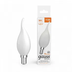 Лампа светодиодная Gauss  E14 4.5Вт 2700K 1045115