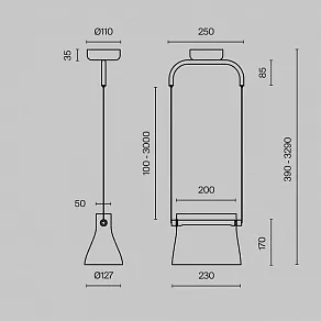 Подвесной светильник Maytoni Cabaret MOD170PL-L8BS3K