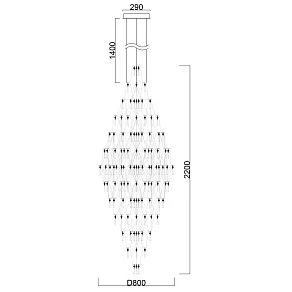 Подвесная люстра Wertmark FELICITY WE339.08.103