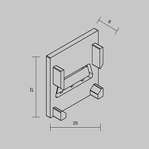 Заглушка для профиля Maytoni  O-TR002-EC