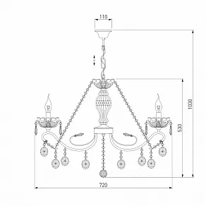 Потолочная люстра Eurosvet Teodore 10103/8 античная бронза/прозрачный хрусталь Strotskis