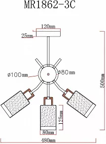 Люстра на штанге MyFar Linda MR1862-3C