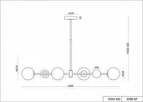 Люстра на штанге F-promo Vials 3090-6P