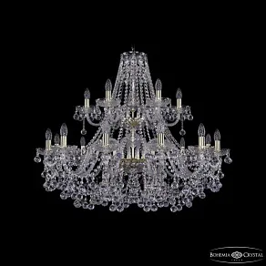 Подвесная люстра Bohemia Ivele Crystal 1409 1409/12+6/360/2d G