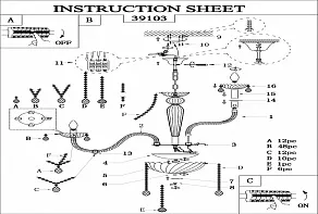 Подвесная люстра Eglo Basilano 1 39103