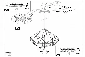 Подвесной светильник Eglo Carlton 1 49254