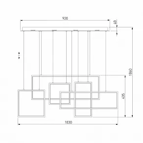 Подвесной светильник Eurosvet Direct 90178/5 сатин-никель 106W