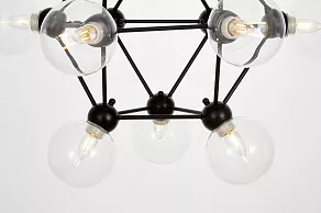 Подвесная люстра LUMINA DECO Zodiak LDP 160N-12 BK+PR