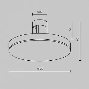 Накладной светильник Maytoni Plato TR152-1-7W3K-BS
