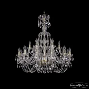 Подвесная люстра Bohemia Ivele Crystal 1402 1402/12+6/300/XL-90 G