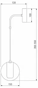 Бра Eurosvet Cobble 50258 LED дымчатый