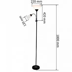 Торшер с подсветкой Reluce 03940-1 03940-0.6-02 BK