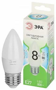 Лампа светодиодная Эра Green Line E27 8Вт 4000K LED B35-8W-840-E27 GL