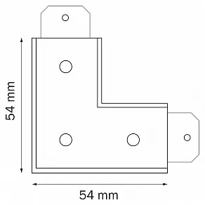 Соединитель угловой L-образный для треков Lightstar Teta 505126