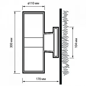 Накладной светильник Jazzway  PWL-300110/30D 2x12w 6500K  BL